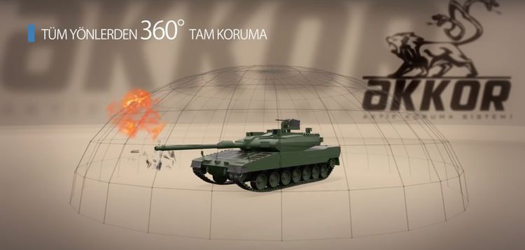 Altay Tank is equipped with 'AKKOR Active Protection System'